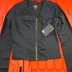 Lee Women's Black Jean Jacket with Zipper